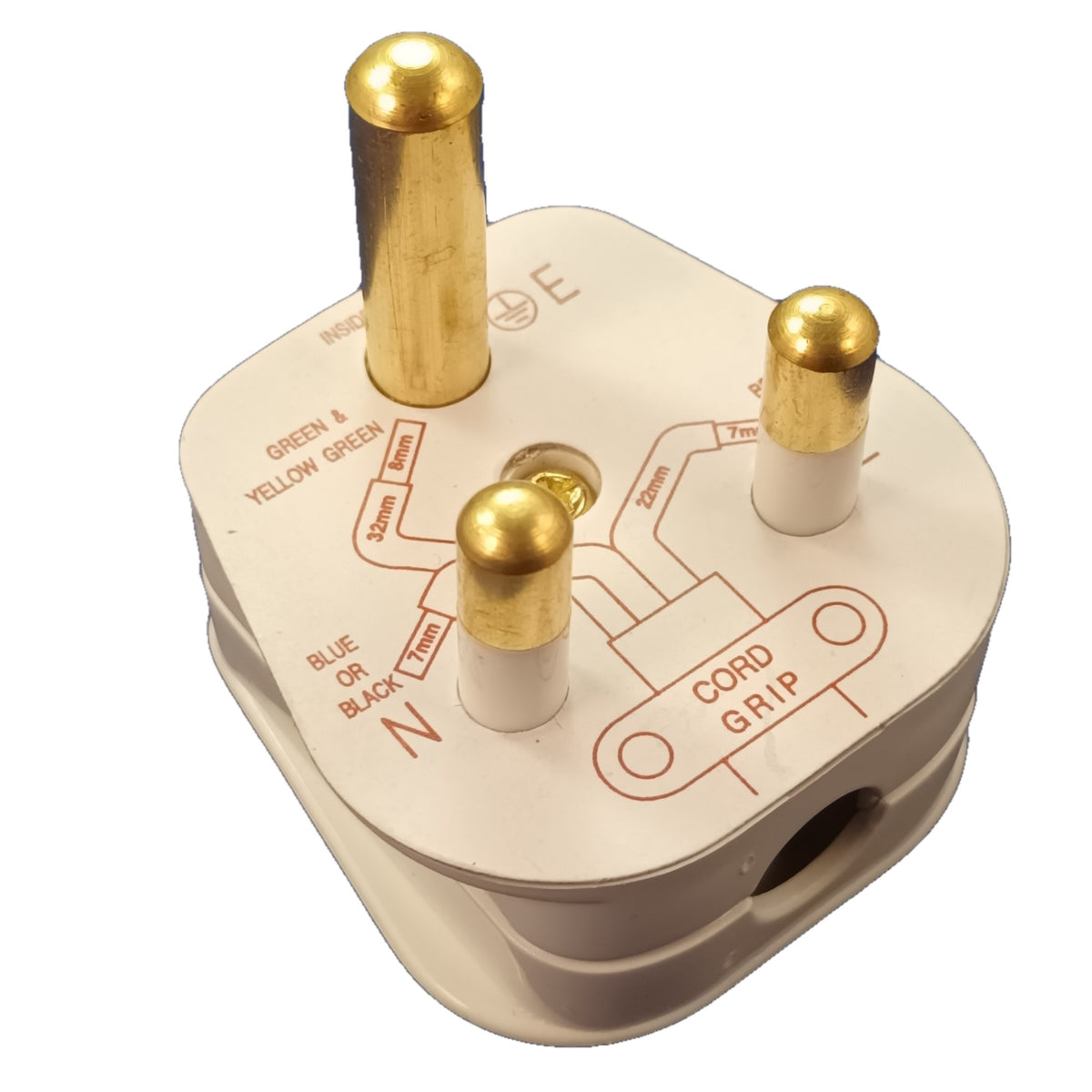 Round Pin Mains Power Plug 15 Amp 15A 250V Unfused British UK Type BS546A