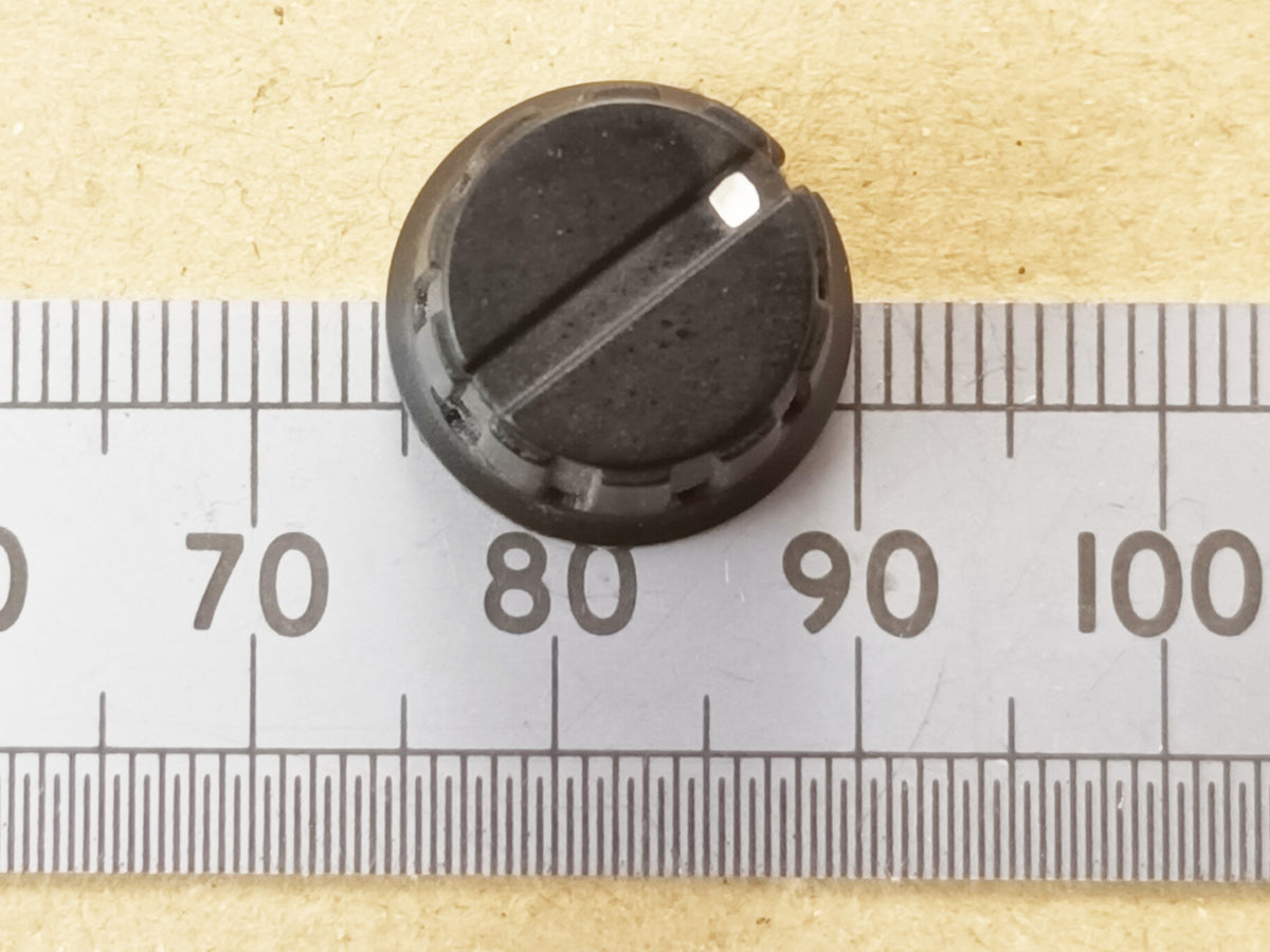 Black Control or Cooker Knob Metric 6.0mm Round Shaft Grub Screw