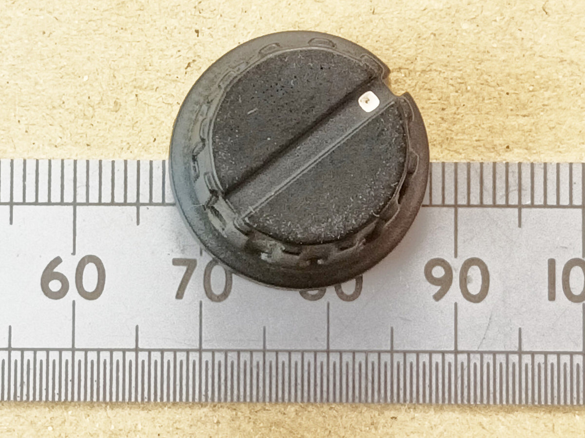Black Control or Cooker Knob Metric 6.0mm Round Shaft Grub Screw