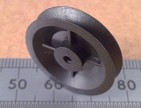 Plastic Model Pulley Wheel Drive Belt 1.2mm Square Section or 2mm Steel Shaft