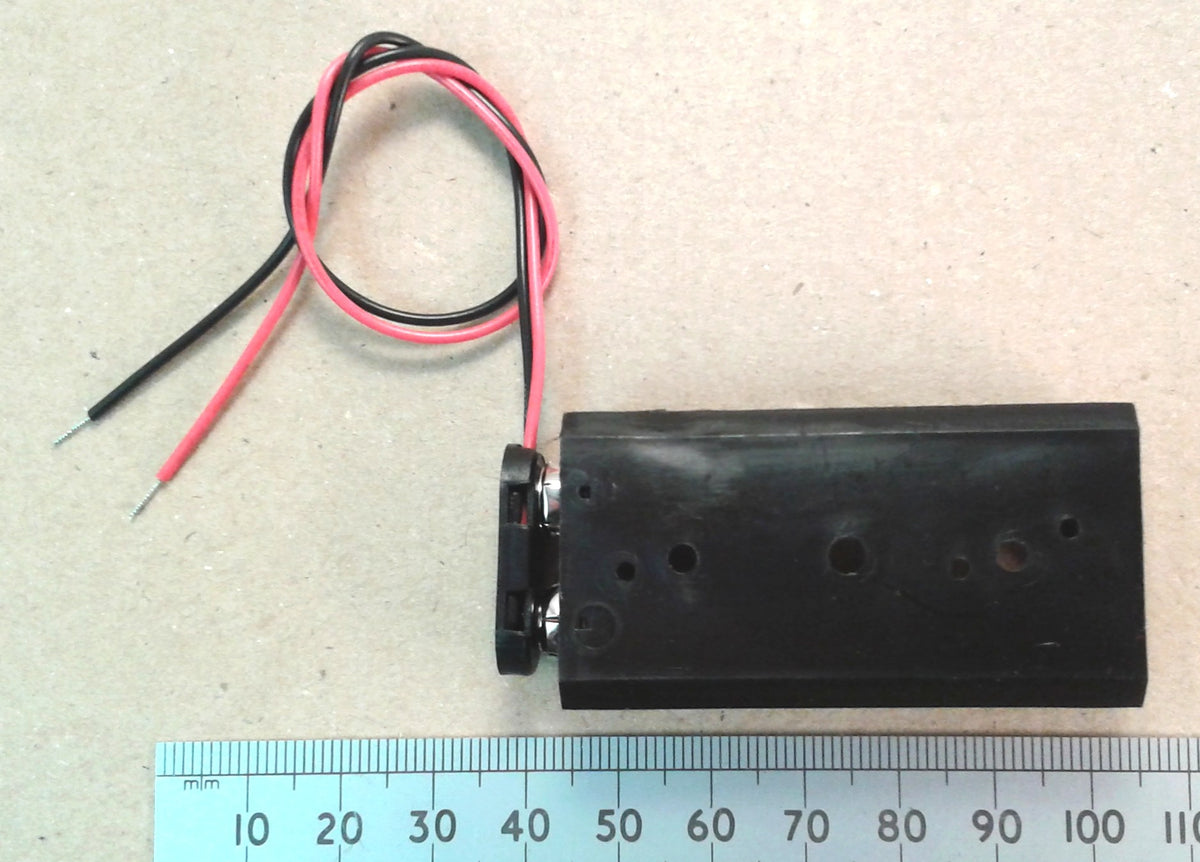 AA Battery Holder with PP3 Snap Connector Clip UM3, 2, 3, or 4 Cell Versions