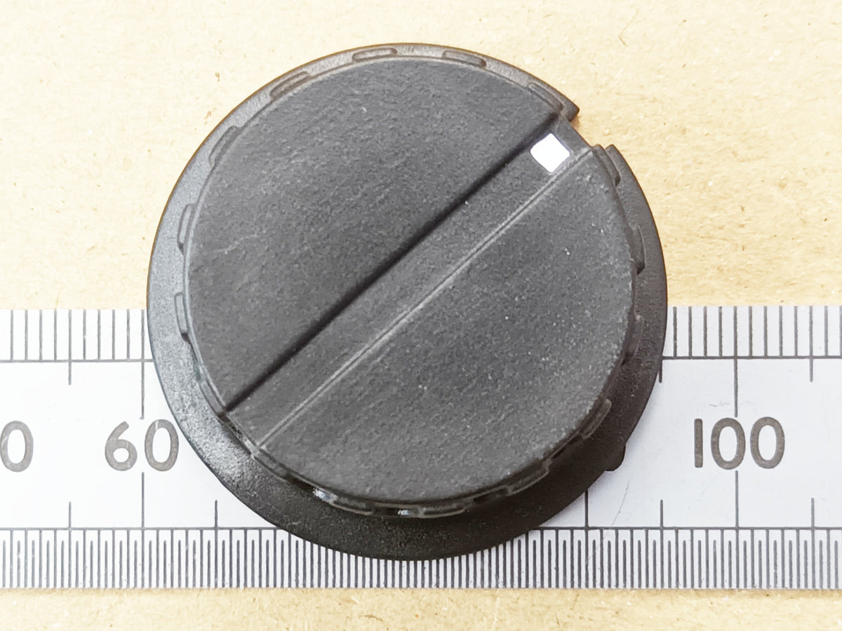Black Control Knob 6.35mm Round 0.25 Inch Shaft Flat Grub Screw Fixing