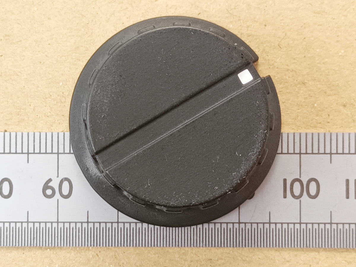 Black Control or Cooker Knob Metric 6.0mm Round Shaft Grub Screw