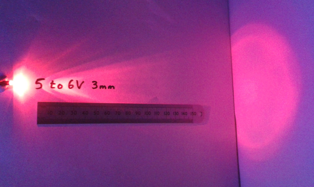 Pre-Wired LED 5V To 6 Volt 3mm Diameter Clear High Brightness Constant LEDs