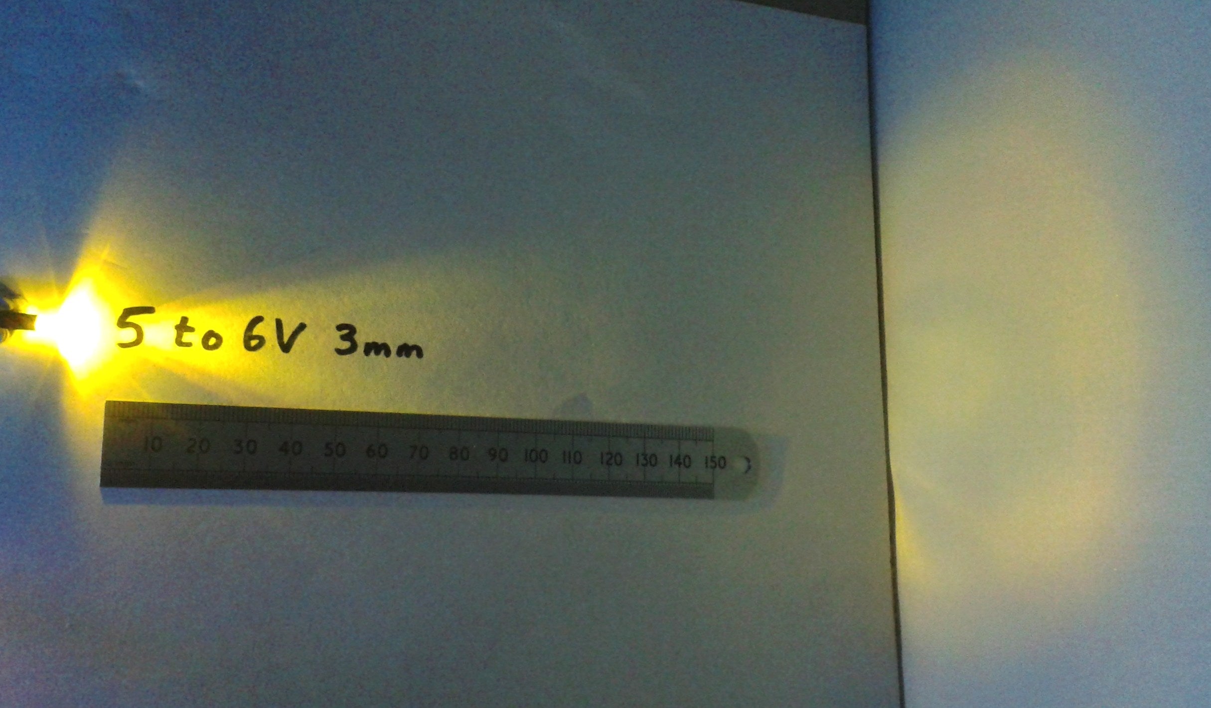 Pre-Wired LED 5V To 6 Volt 3mm Diameter Clear High Brightness Constant LEDs