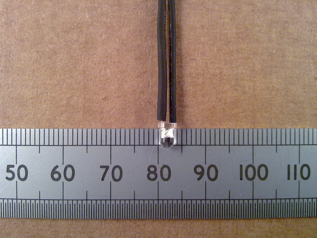 Flashing Pre-Wired LED 3mm 12V Volt Clear High Brightness