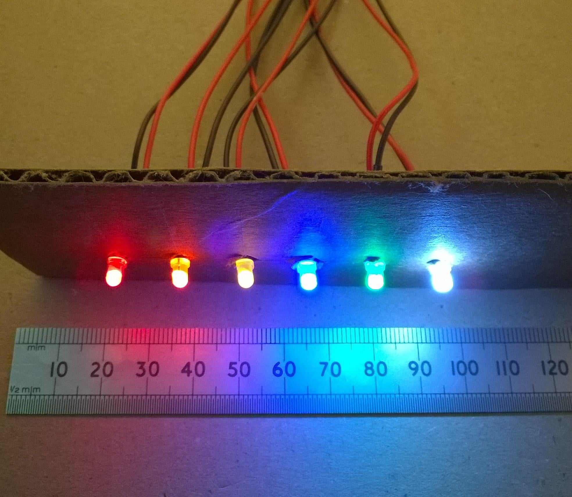 3mm Diffused LED 12 Volt 12V Pre-Wired Constant