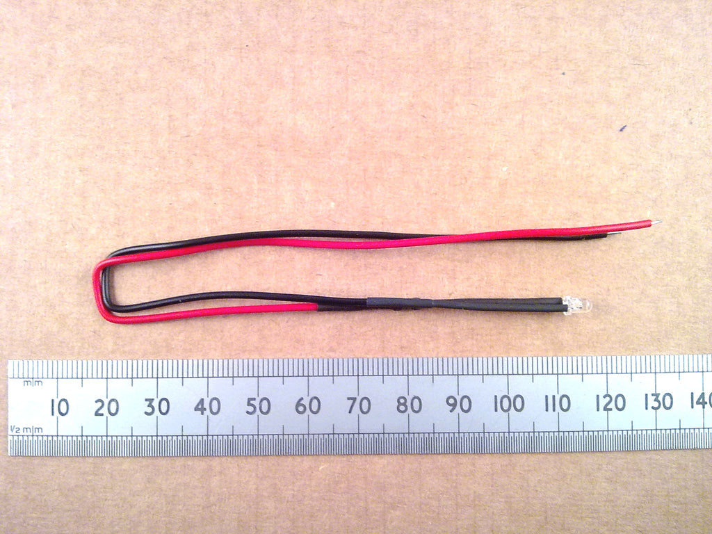 12V 3mm LED 6V to 12 Volt Pre Wired Clear High Brightness, Constant