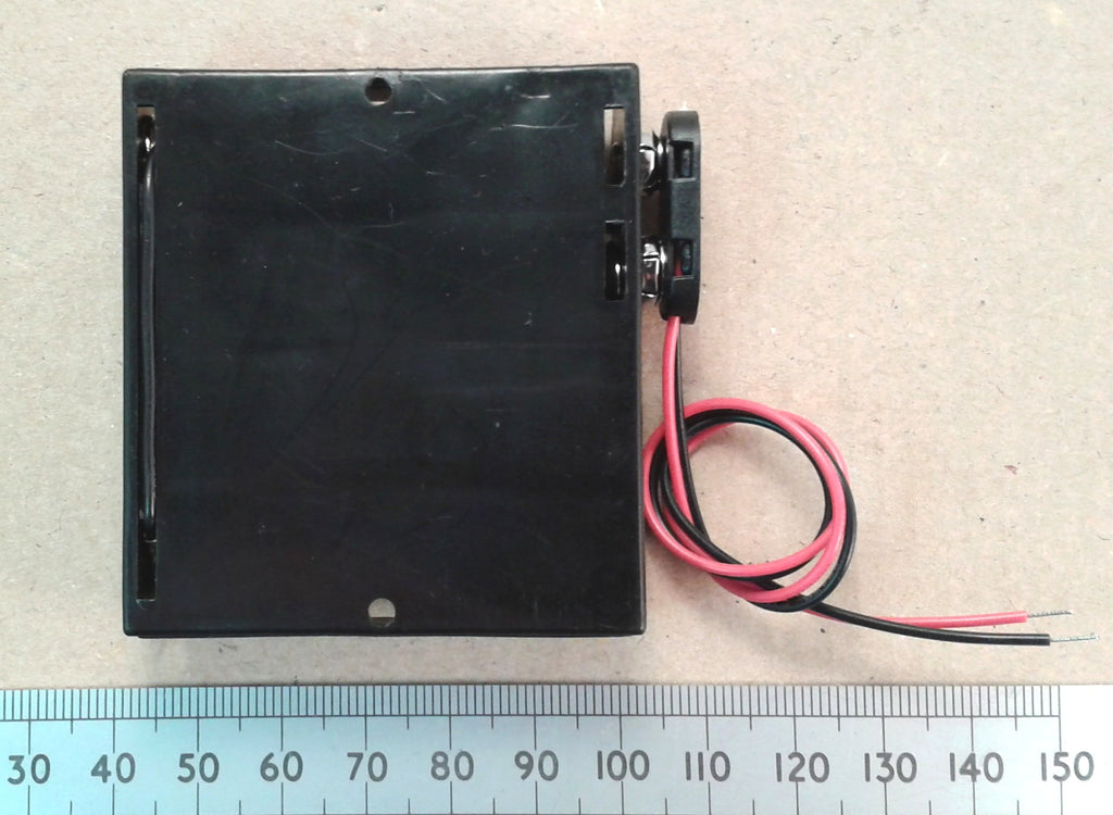 AA Battery Holder with PP3 Snap Connector Clip UM3, 2, 3, or 4 Cell Versions