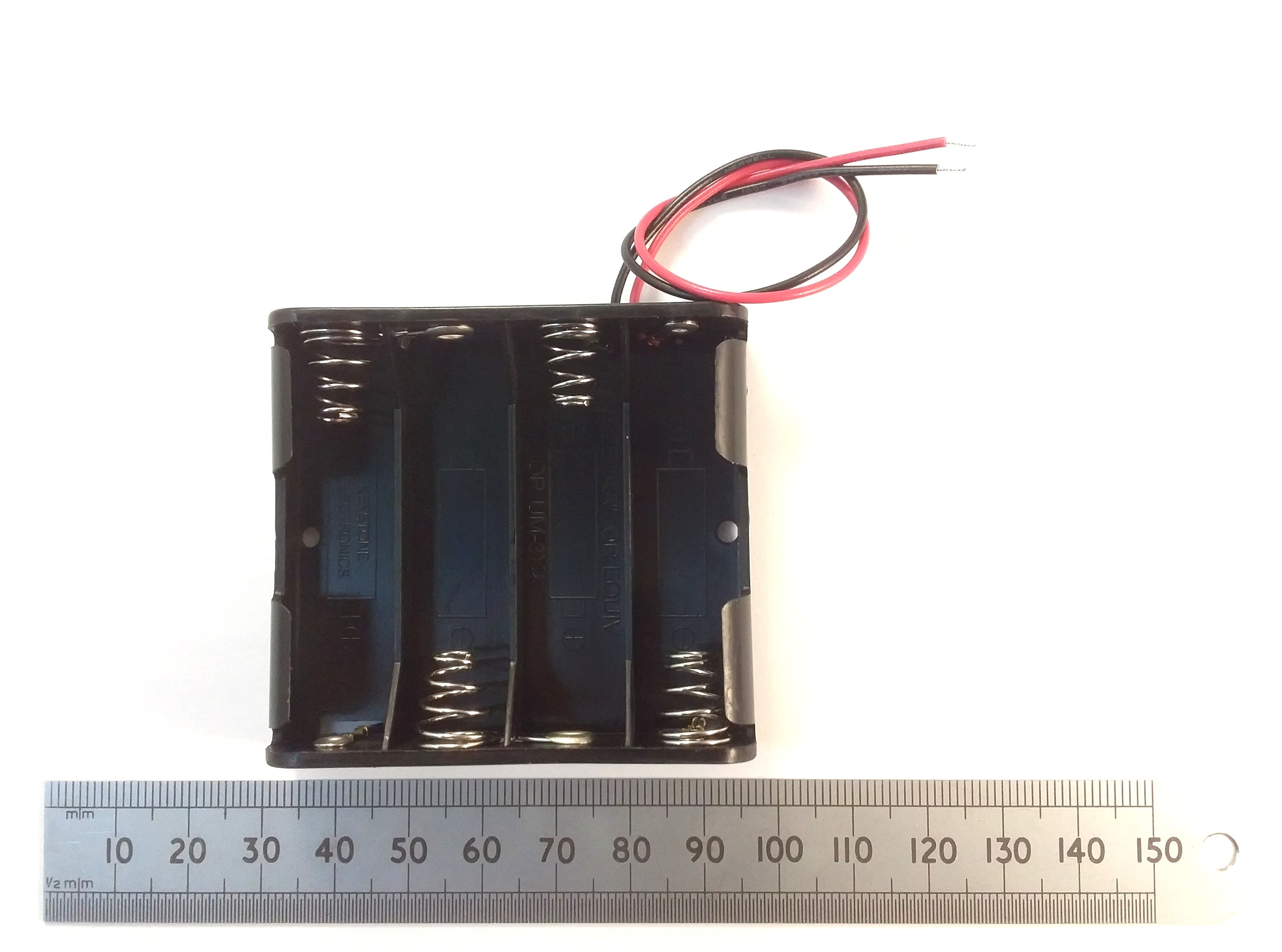AA Battery Holder With Wires For 1, 2, 3, 4, or 6 UM-3 Batteries