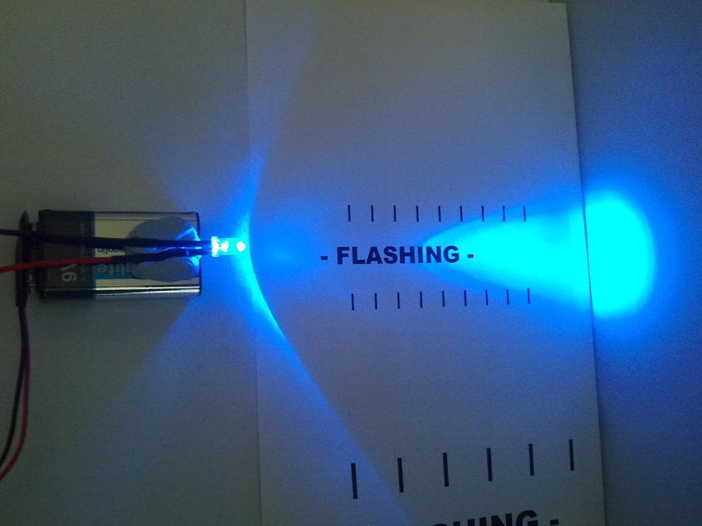 12 Volt Flashing LED Pre-Wired 5mm Clear High Brightness Works From 6V To 12V