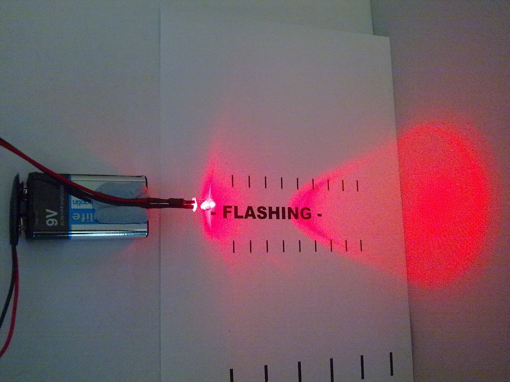 12 Volt Flashing LED Pre-Wired 5mm Clear High Brightness Works From 6V To 12V