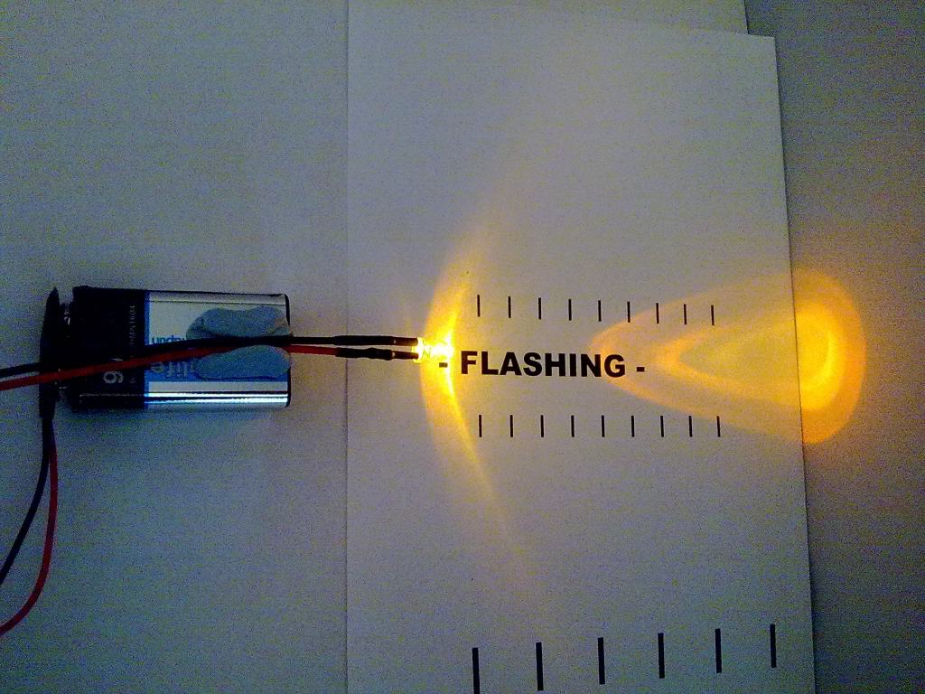 12 Volt Flashing LED Pre-Wired 5mm Clear High Brightness Works From 6V To 12V