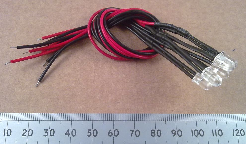 High Brightness LED 12V Volt Pre-Wired 5mm Clear Lights Constant Works 6V To 12V
