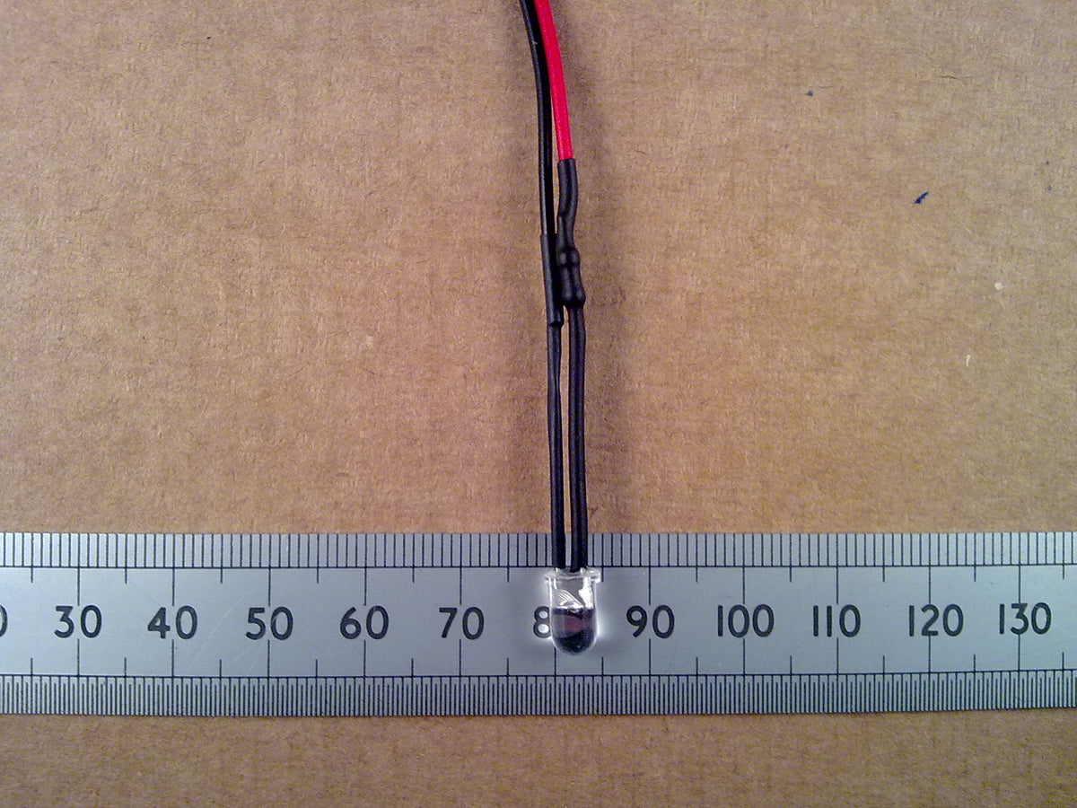 High Brightness LED 12V Volt Pre-Wired 5mm Clear Lights Constant Works 6V To 12V