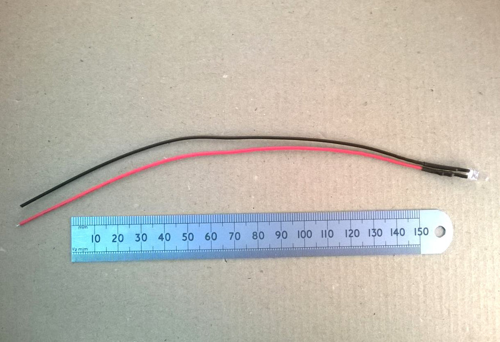 Pre-Wired LED 5V to 6 Volt 5mm Clear High Brightness Constant