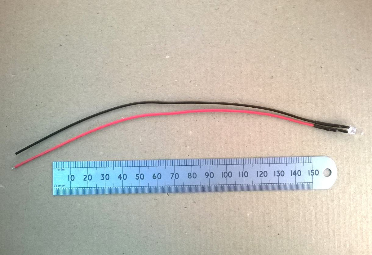 Pre-Wired LED 5V to 6 Volt 5mm Clear High Brightness Constant