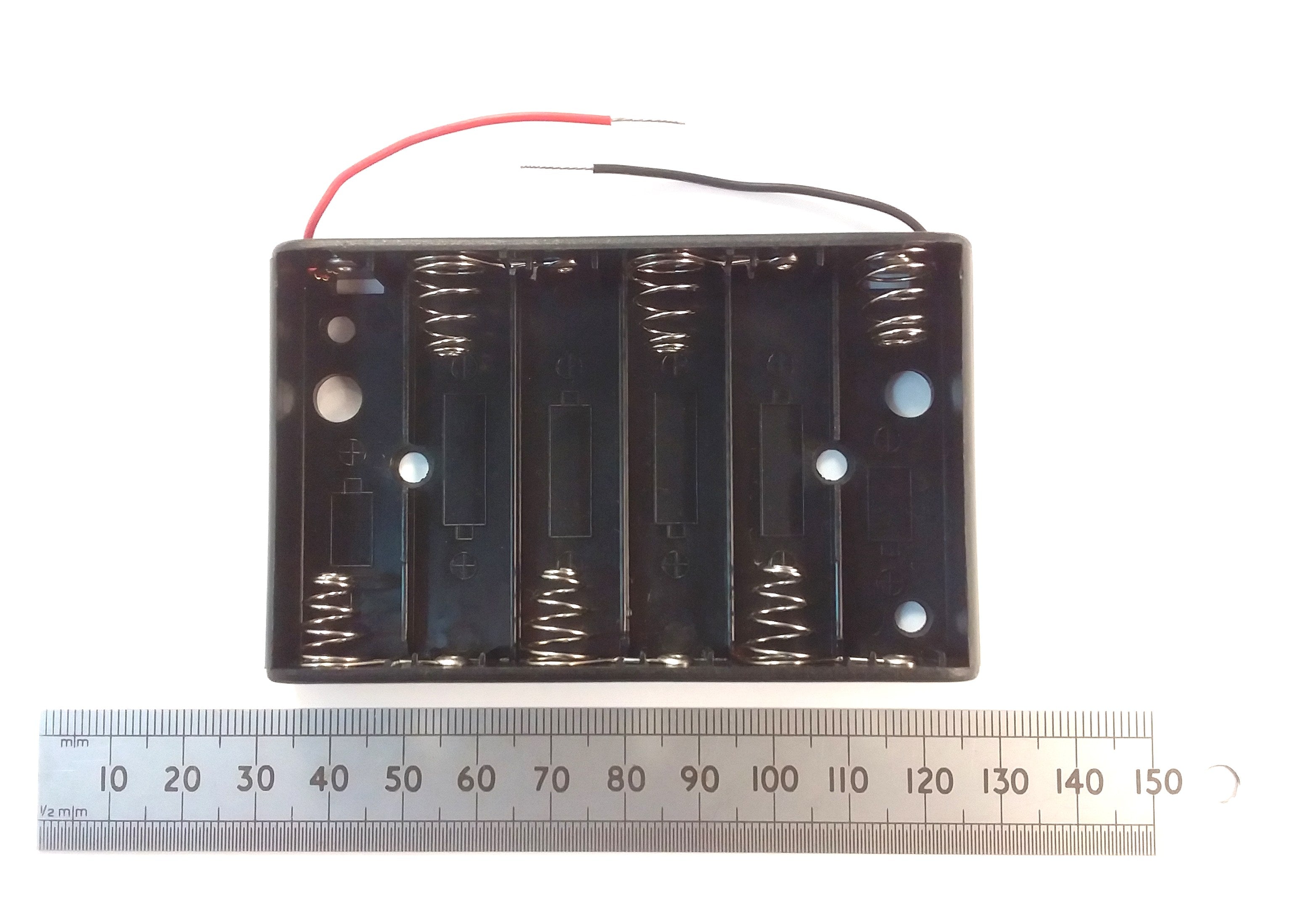 AA Battery Holder With Wires For 1, 2, 3, 4, or 6 UM-3 Batteries