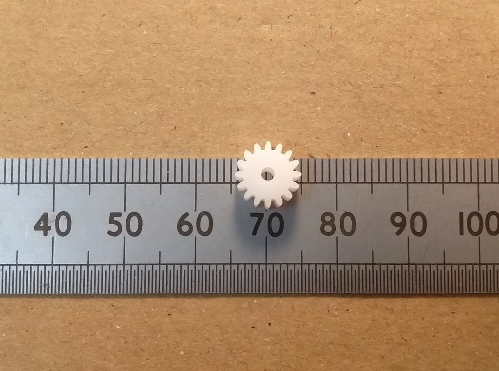 Miniature Plastic Cog Gear Wheel Worm or Shaft 2mm Hole Mechanical Parts