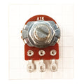 Stereo 16mm Logarithmic Potentiometer Solder Lug Splined Dual Log A SLST