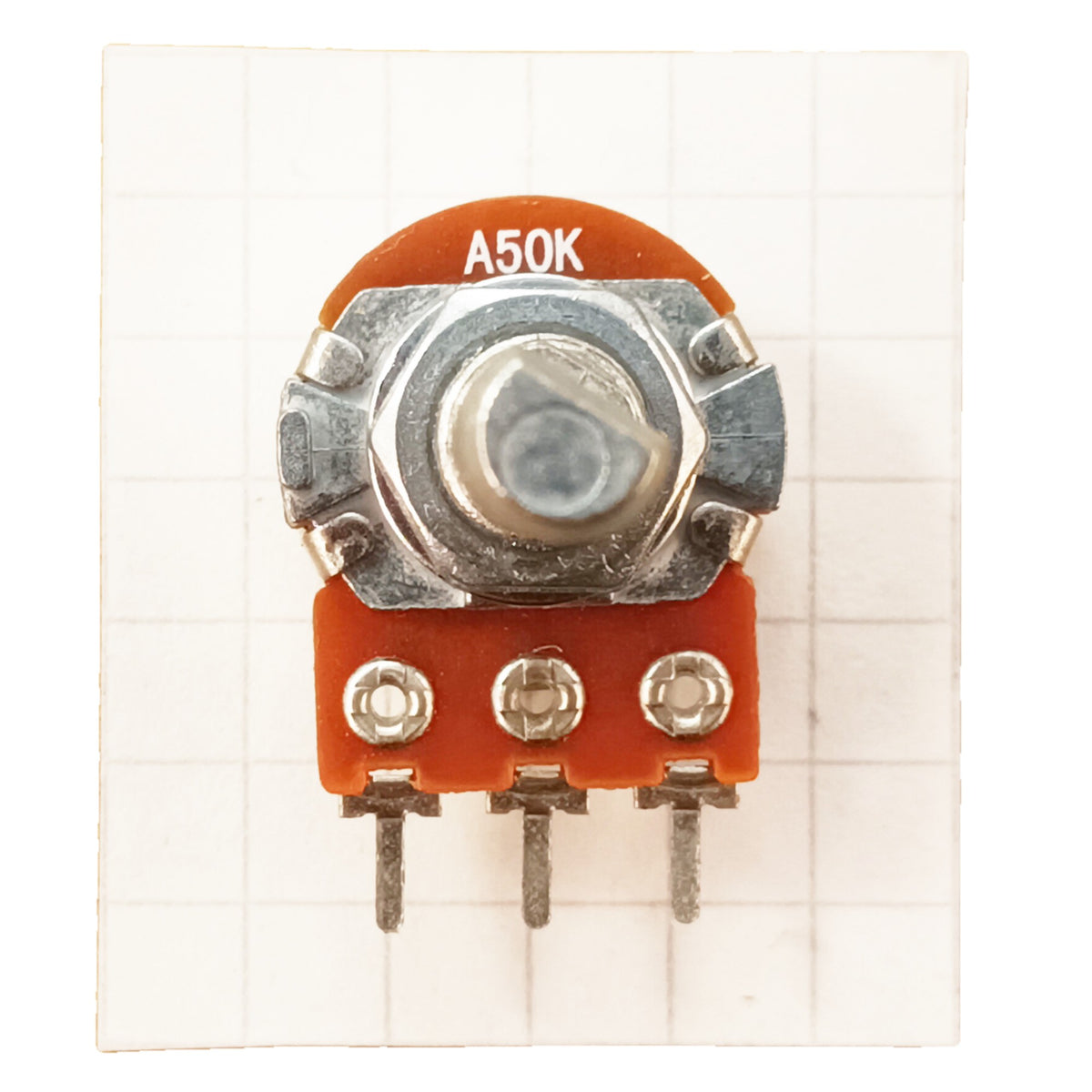 Conductive Plastic Track Potentiometer 16mm Flatted 6.0mm D Shaft Logarithmic A BD