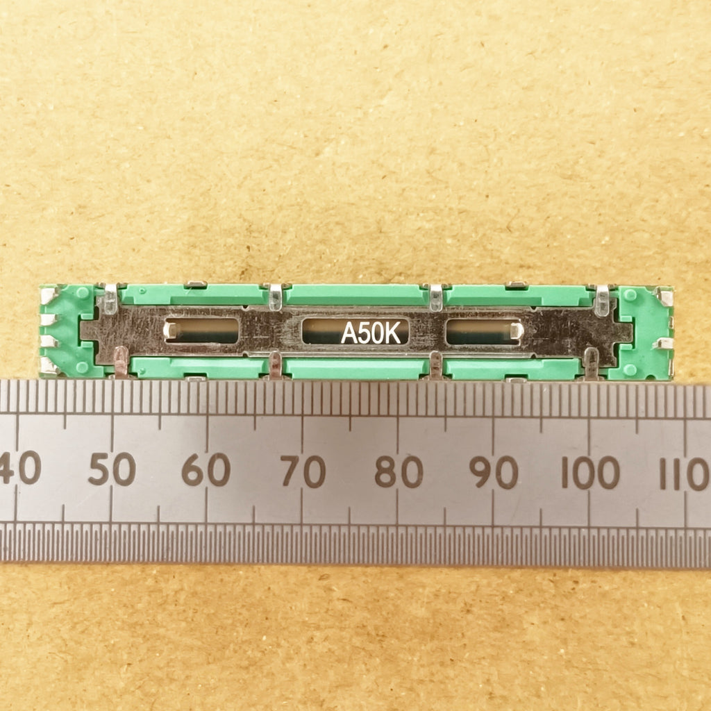 Stereo Slider 45mm Travel Dual Log Fader Potentiometer A50K 60mm Length