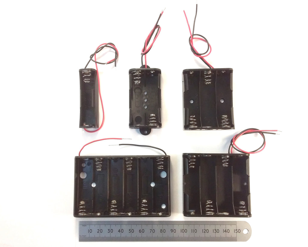 AA Battery Holder With Wires For 1, 2, 3, 4, or 6 UM-3 Batteries