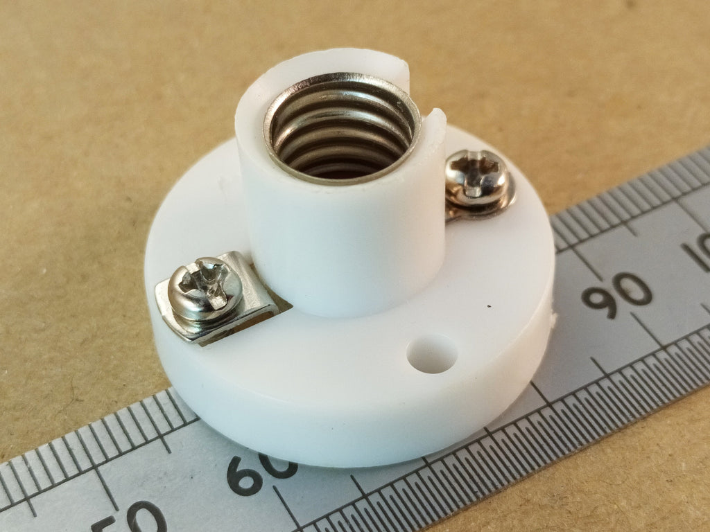 MES Bulb Holder E10 Batten Mounting Lamp Holder White