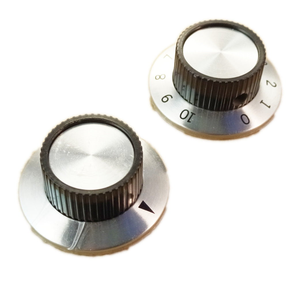 Aluminum Skirt Control Knob 37mm, 6.3mm Shaft, 0-10 Or Pointer Marking