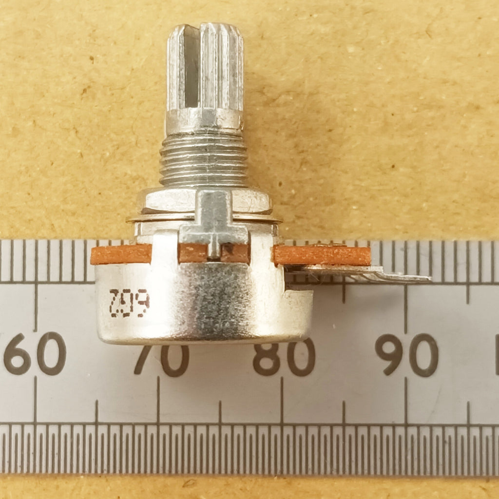 Audio Potentiometer 16mm Splined Shaft Log A BAS