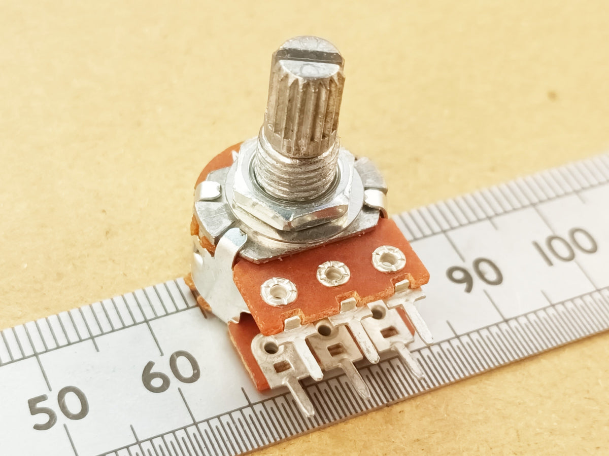 Dual Gang Potentiometer Logarithmic Audio Track Splined Shaft A ST