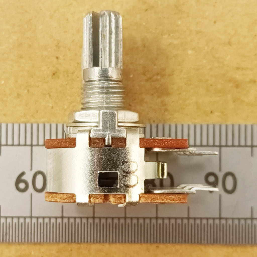 Dual Centre Click Potentiometer Stereo Detent Logarithmic Splined Shaft A DD