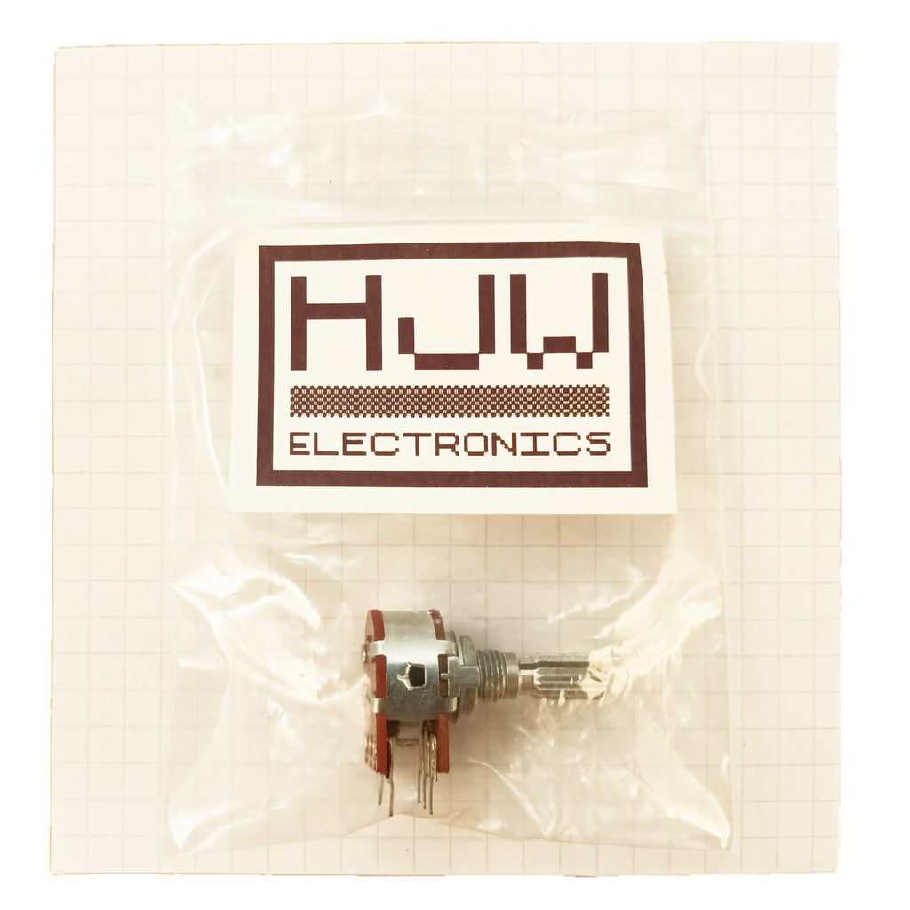Switched Volume Potentiometer Single Mono 16mm Splined Audio Log A SW