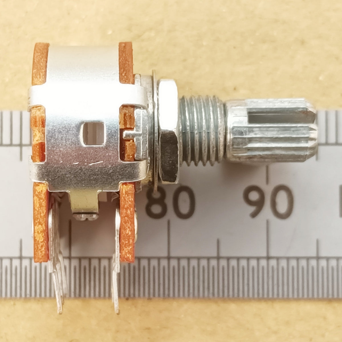 Dual Gang Potentiometer Logarithmic Audio Track Splined Shaft A ST
