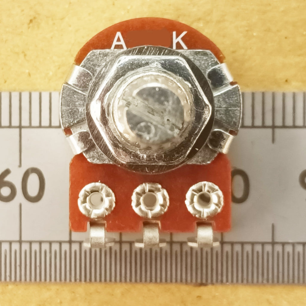 Log Potentiometer Solder Lug Splined 16mm Audio Logarithmic A T18SL