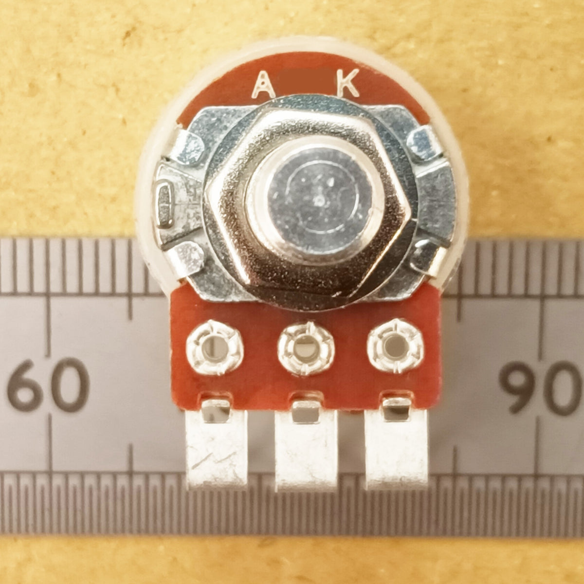 Logarithmic Potentiometer Control Vertical PCB Mount 6.3mm Round Shaft A VR63