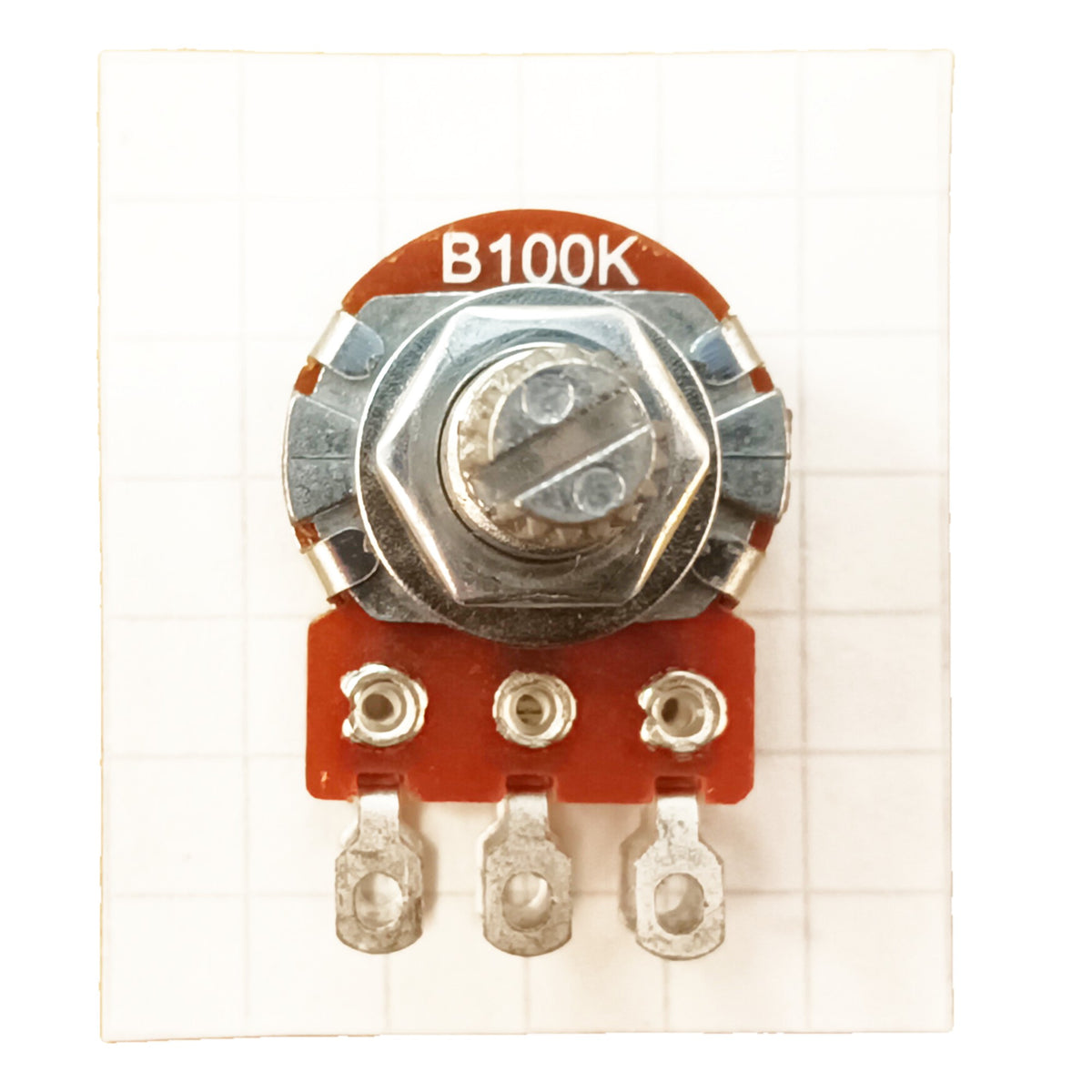 Stereo 16mm Linear Potentiometer Solder Lug Splined Dual Track B SLST