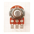 Potentiometer Stereo Dual Vertical PCB Mount 6.3mm Round Shaft Linear B VR63ST