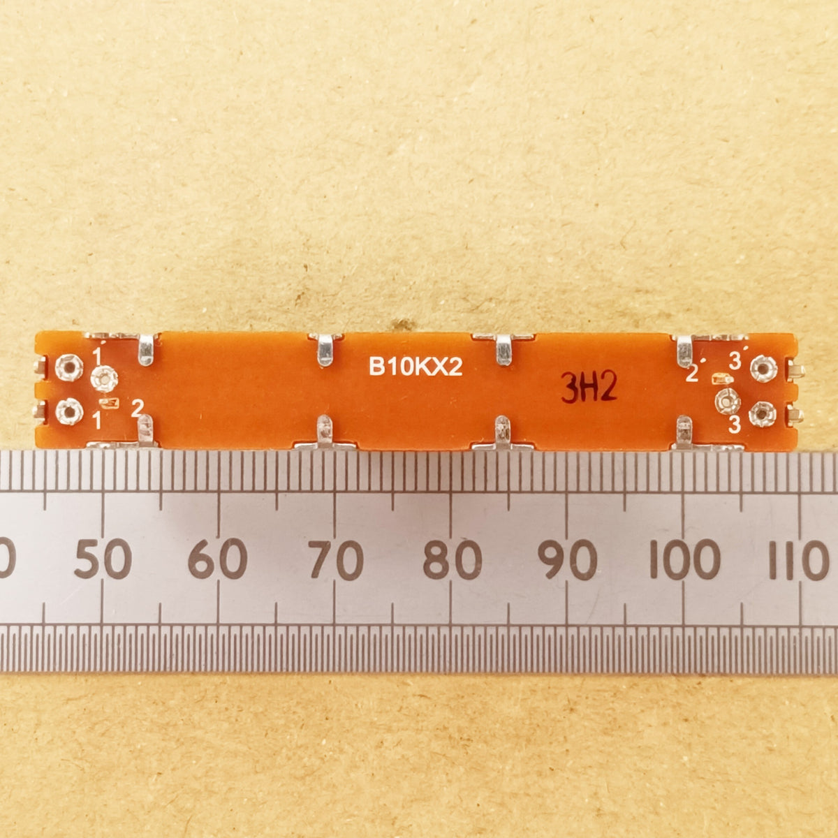 Stereo Slider 45mm Travel Dual Linear Fader Potentiometer B10K 60mm B10KX2