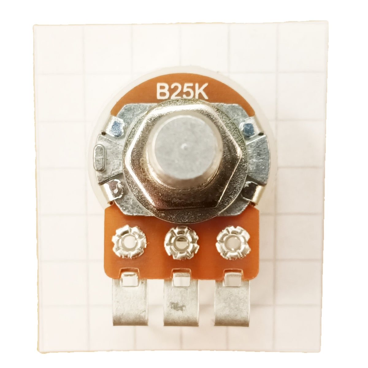 Linear Potentiometer Vertical PCB Mount 6.3mm 0.25 Inch Round Shaft B VR63
