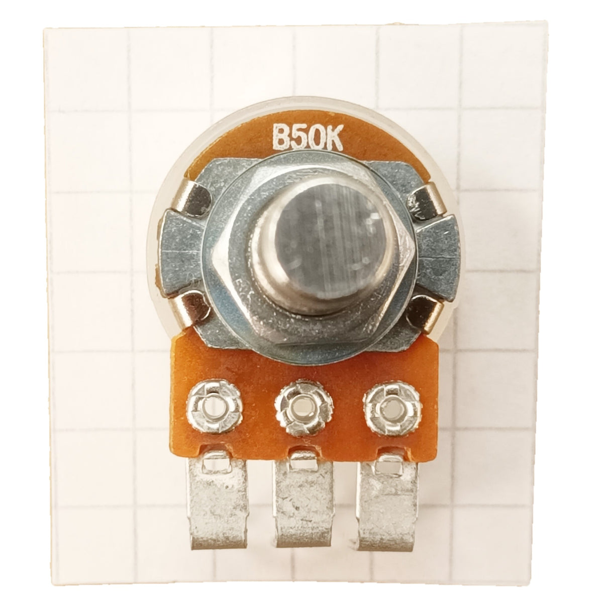 Linear Potentiometer Vertical PCB Mount 6.3mm 0.25 Inch Round Shaft B VR63