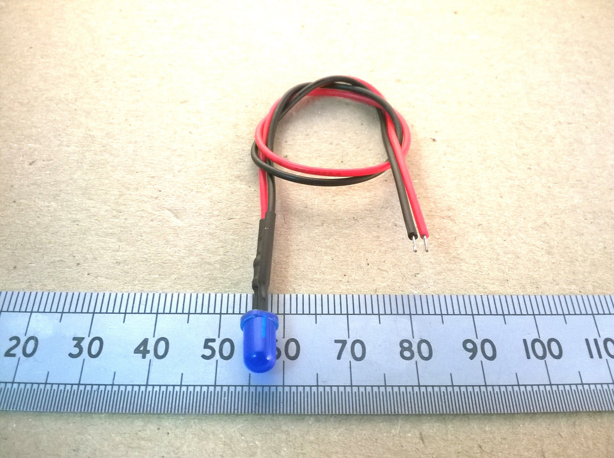 12V Pre-Wired LED 5mm 12 Volt Diffused Lens Various Colours Constant