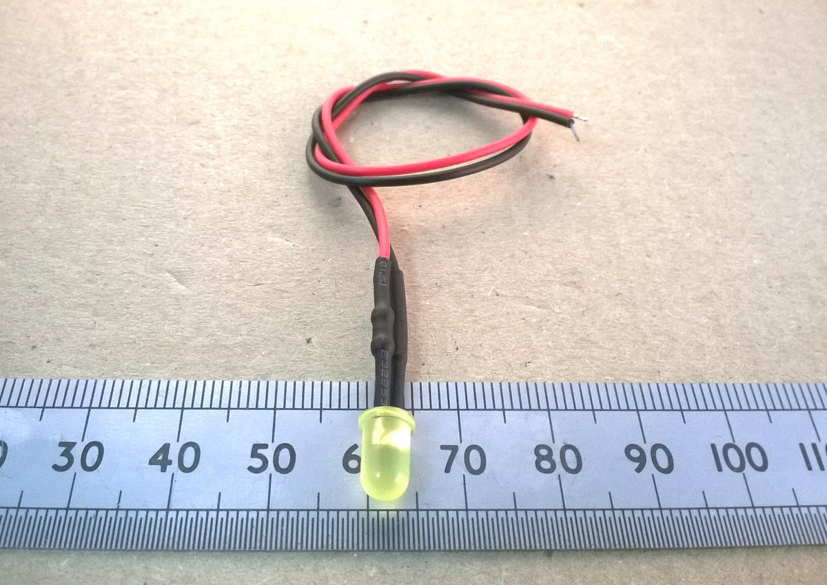 12V Pre-Wired LED 5mm 12 Volt Diffused Lens Various Colours Constant
