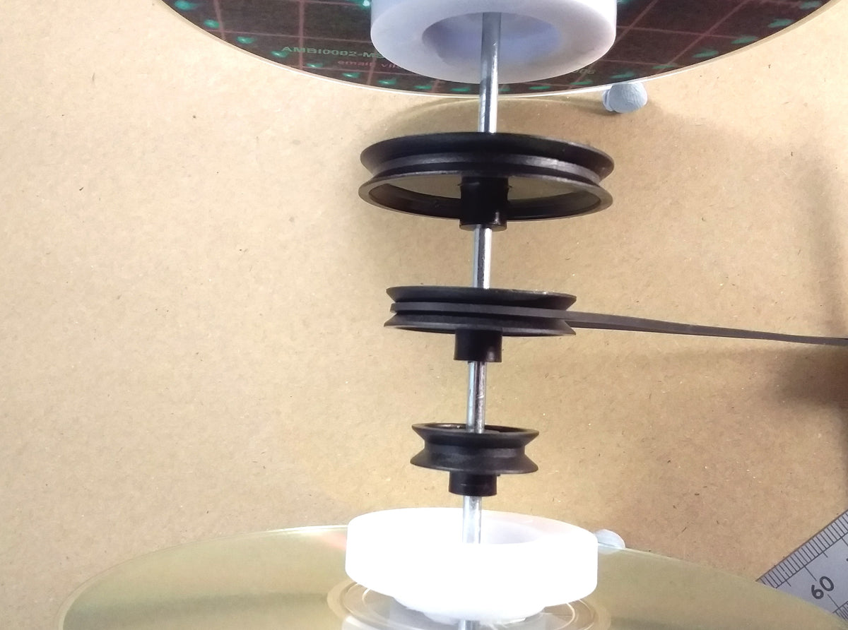 Plastic Mechanical Model Pulley Wheel, Drive Belt, CD Adaptor, Or 3mm Steel Shaft