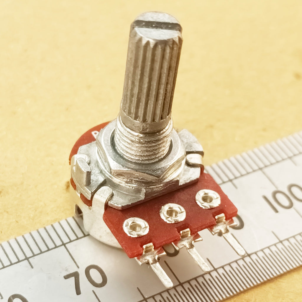 Centre Detent Click Pot, Splined Shaft Linear Potentiometer B