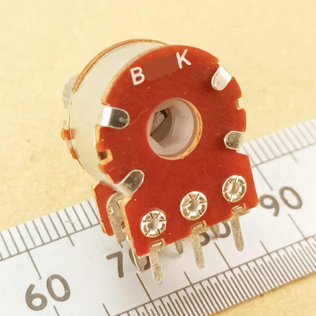 Stereo Potentiometer 16mm Linear Taper T18 Splined Shaft B ST