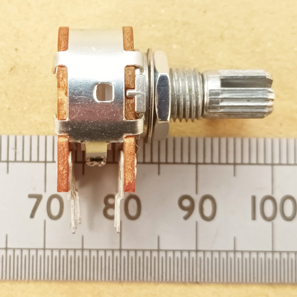 Stereo Potentiometer 16mm Linear Taper T18 Splined Shaft B ST
