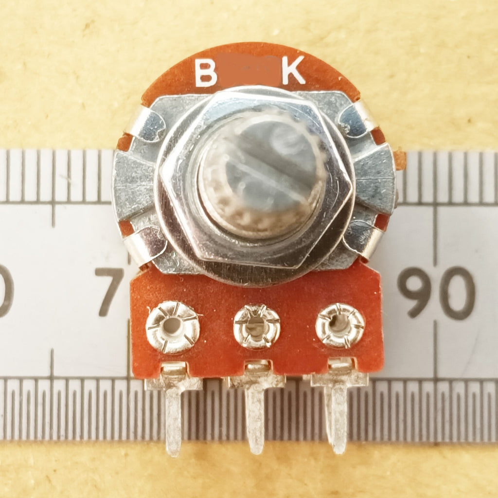 Stereo Potentiometer 16mm Linear Taper T18 Splined Shaft B ST