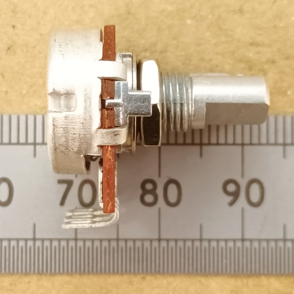 11 Detent Potentiometer 6mm D-Shaft Linear Pot Multiple Click B10K 10K, Solder Lug B 11DET