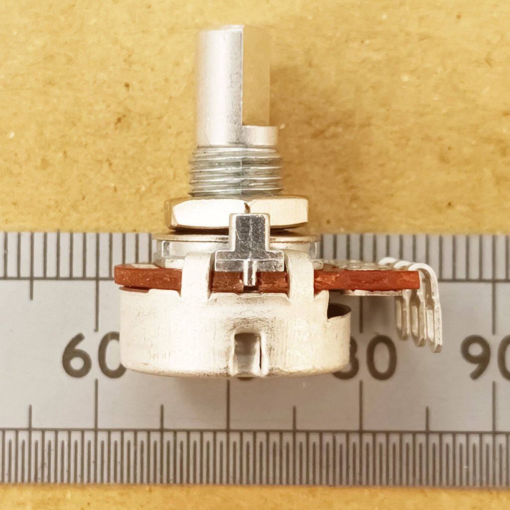 11 Detent Potentiometer 6mm D-Shaft Linear Pot Multiple Click B10K 10K, Solder Lug B 11DET